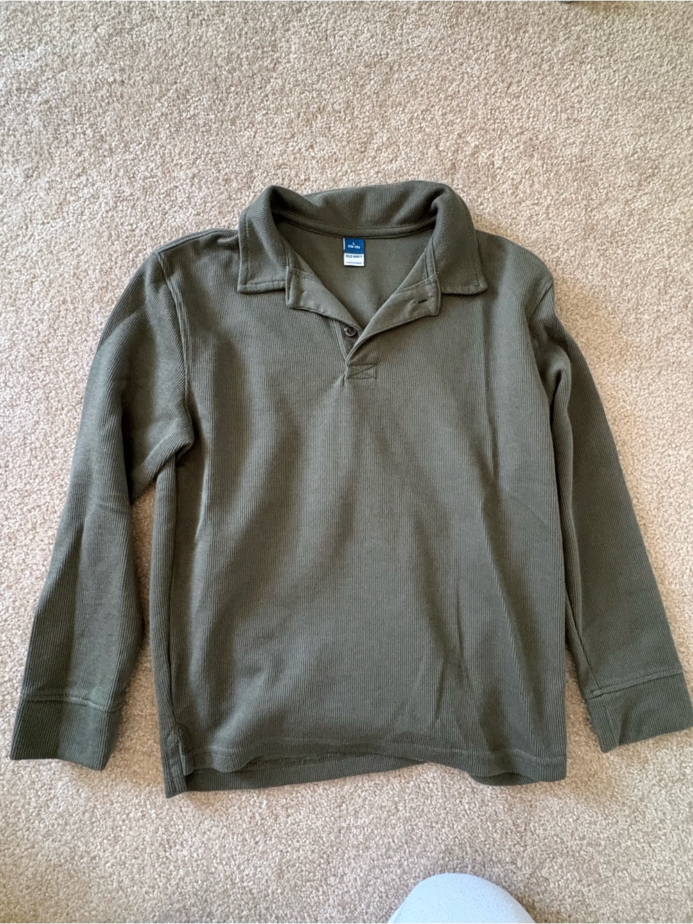 Old Navy Boys Olive Green Long Sleeve Polo Top